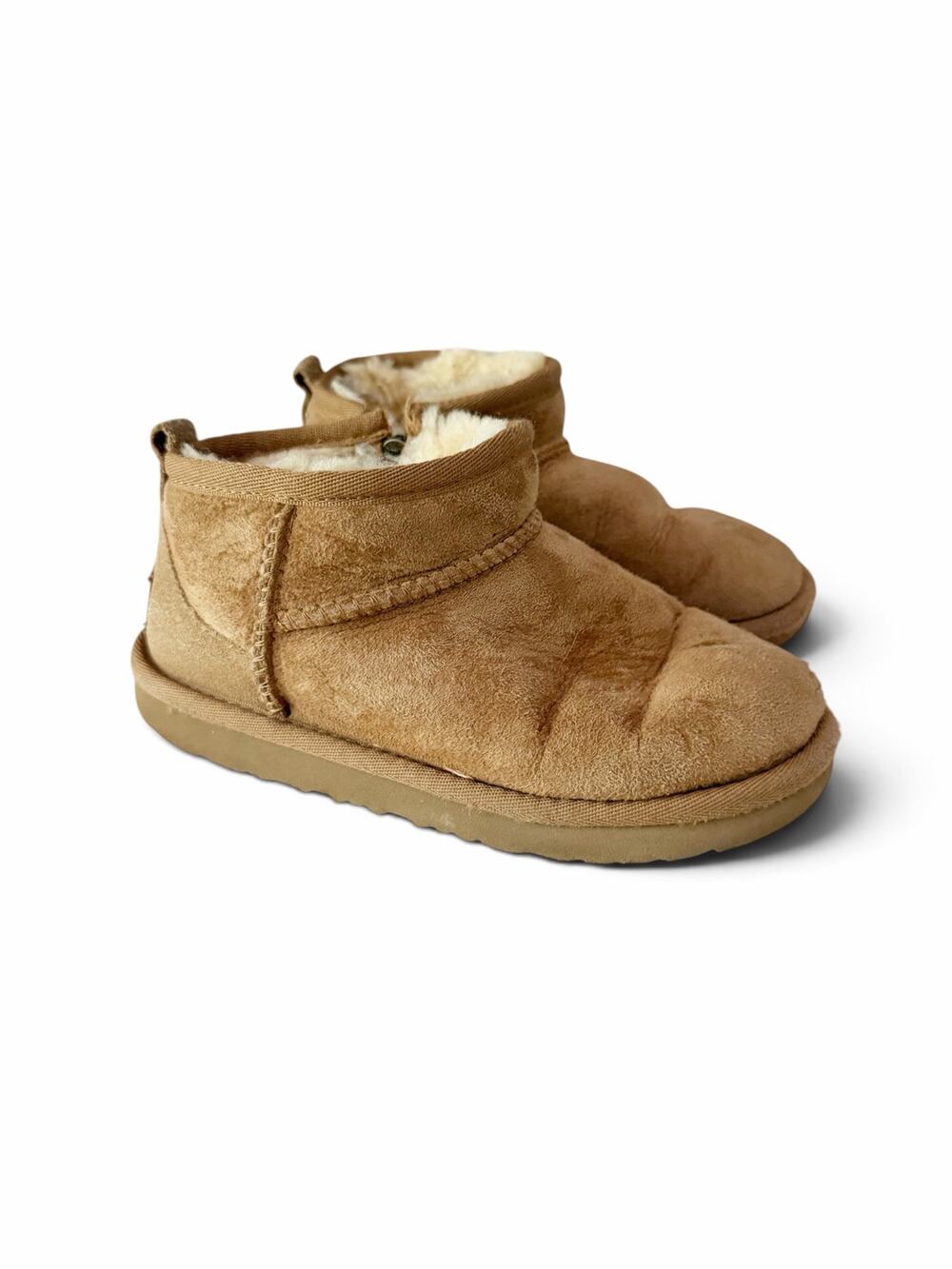 UGG Classic Ultra Mini Toddler Boots Chestnut Suede Size 12